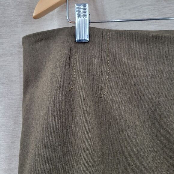 Talbots Dark Oakmoss Green Flat Front Trousers Pants Women's Plus Size 16 - Picture 6 of 13